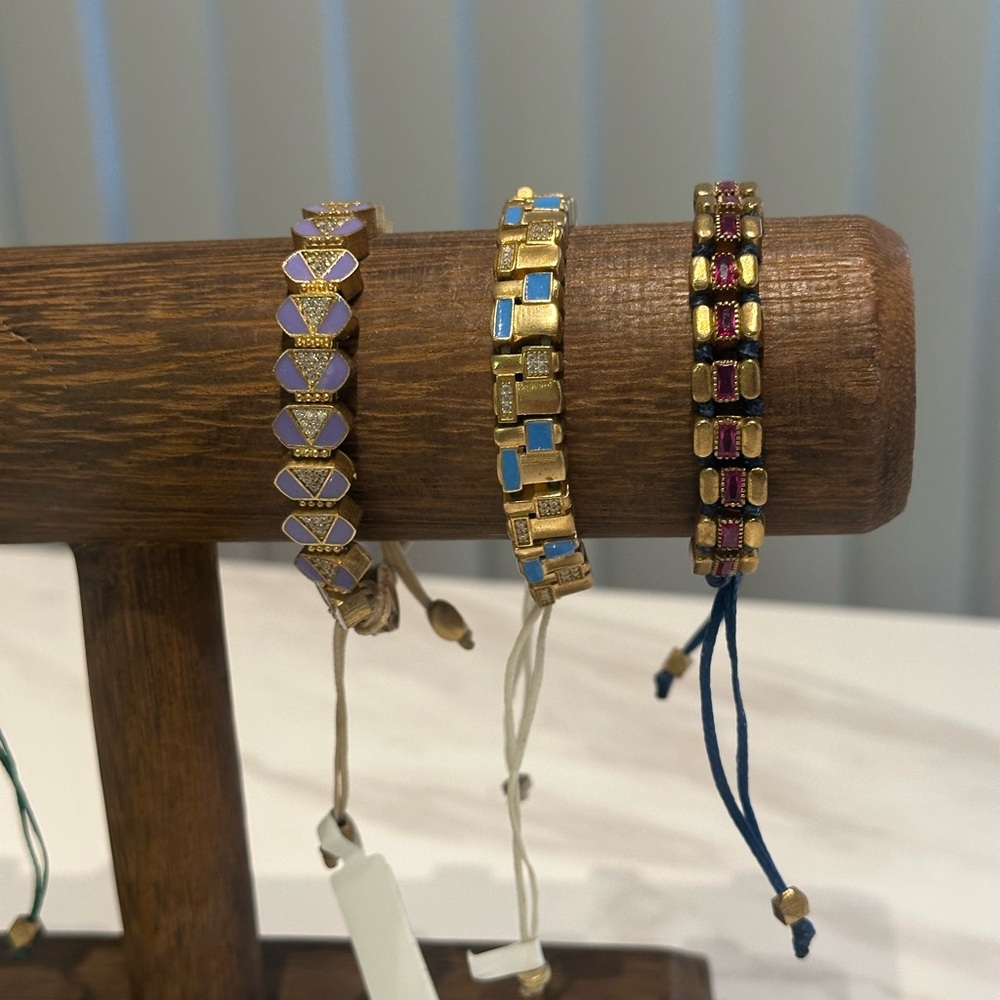 Boujee Boutique Gold, Purple, and Blue Bracelet Trio